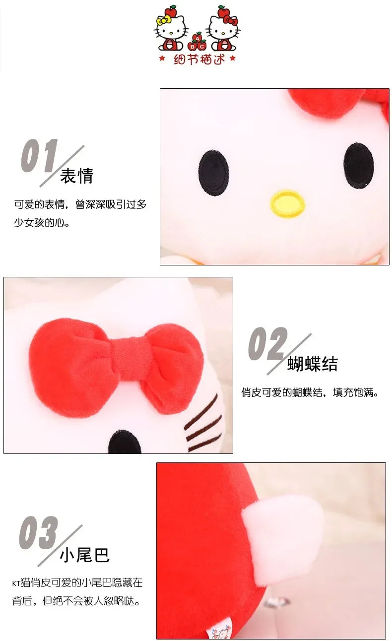 20cm Sanrio Kawaii Hello Kitty Plush Toy – Cute Stuffed Doll, Perfect for Room Decor or a Birthday Gift for Girls!